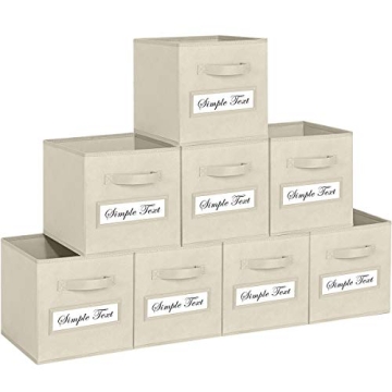 TomCare 8-Pack Foldable Storage Cubes for Home Organization