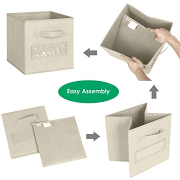 TomCare 8-Pack Foldable Storage Cubes for Home Organization