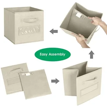 TomCare 8-Pack Foldable Storage Cubes for Home Organization