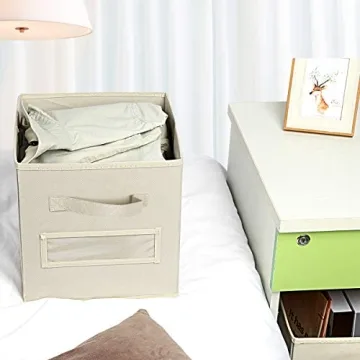 TomCare 8-Pack Foldable Storage Cubes for Home Organization