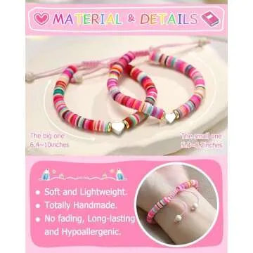 Emotional PINKDODO Kindergarten Bracelet Set for Girls