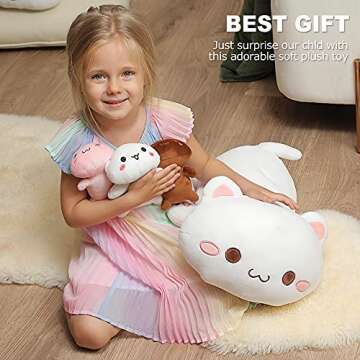 Onsoyours 4 Piece Cat Plush Toys Set - Perfect Gift!