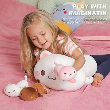 Onsoyours 4 Piece Cat Plush Toys Set - Perfect Gift!