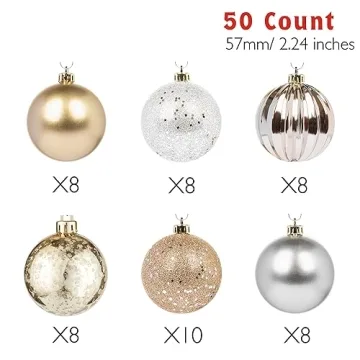 Every Day is Christmas Shatterproof Ornament Set - 50 Count