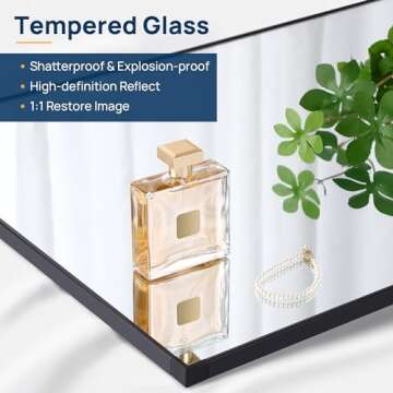 ENJOYBASICS 71"x32" Full Length Mirror with Stand, Large Full Size Body Mirror Hanging or Leaning Against Wall, Aluminum Alloy Wall Mirror, Floor Mirror for Bedroom Living Room Dressing Room, Black