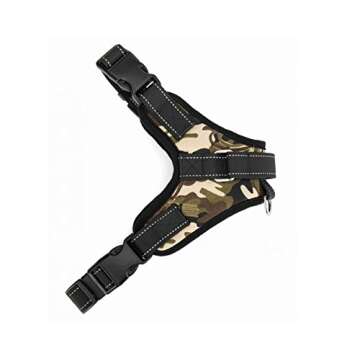 Santune Dog Harness No Pull for Small Dogs Walking Heavy Duy Adjustable Chest Vest Reflective Pet Training Harnesses with Handle(Army Green,S)