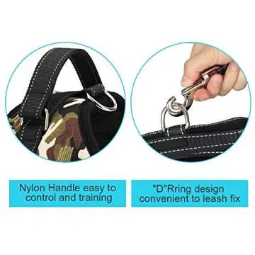 Santune Dog Harness No Pull for Small Dogs Walking Heavy Duy Adjustable Chest Vest Reflective Pet Training Harnesses with Handle(Army Green,S)