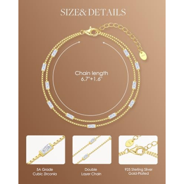 Elegant LOUISA SECRET Birthstone Bracelet for Women