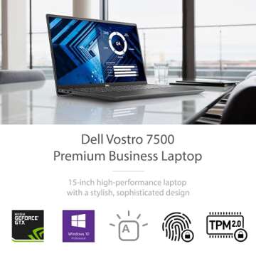 DELL Business Laptop Vostro 7500 - i7, GTX 1650 Ti, 16GB RAM, 512GB SSD, 15.6" FHD Display