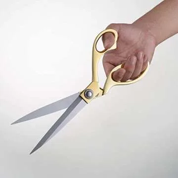 Gold Stainless Steel Sharp Tailor Scissors for Crafting and Home Use