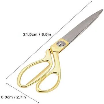 Gold Stainless Steel Sharp Tailor Scissors for Crafting and Home Use