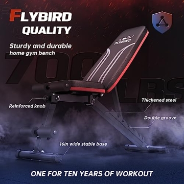 FLYBIRD Adjustable Weight Bench for Home Gym Workout