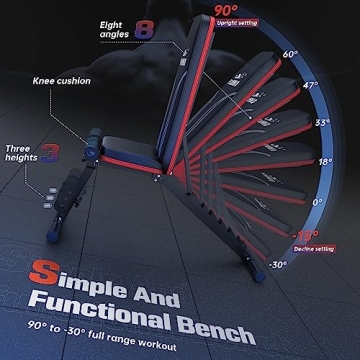 FLYBIRD Adjustable Weight Bench for Home Gym Workout