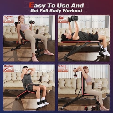 FLYBIRD Adjustable Weight Bench for Home Gym Workout