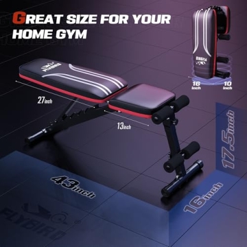 FLYBIRD Adjustable Weight Bench for Home Gym Workout