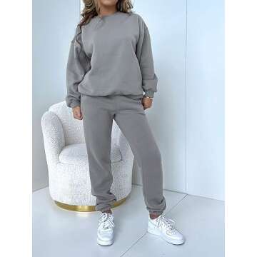 Stylish KANSOON Women's Two Piece Sweatsuits Set