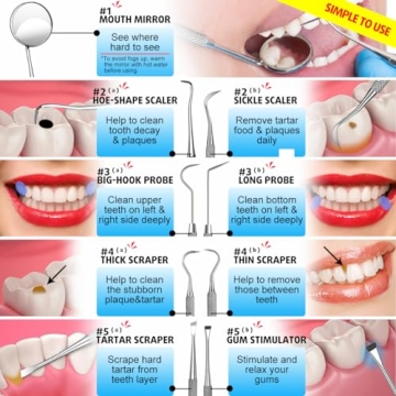 G.CATACC 10 Pack Dental Tools for Professional Teeth Cleaning