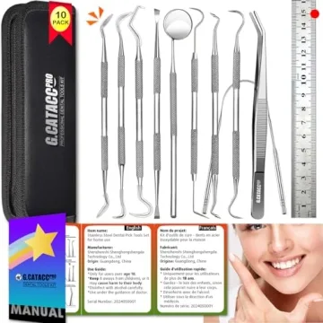 G.CATACC 10 Pack Dental Tools for Professional Teeth Cleaning