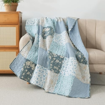 SLPR Floral Farmhouse Quilted Throw Blanket - 50"x60"