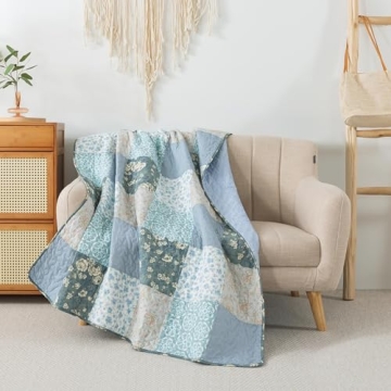 SLPR Floral Farmhouse Quilted Throw Blanket - 50"x60"