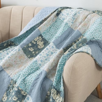 SLPR Floral Farmhouse Quilted Throw Blanket - 50"x60"