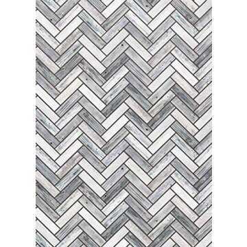 Teacher Created Resources White & Gray Wood Herringbone Better Than Paper Bulletin Board Roll for Mo...