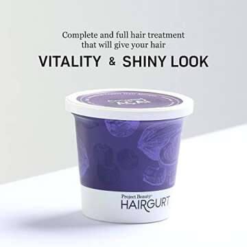 Hairgurt Curl Perfecting Yogurt Hair Mask - Coconut-Acai - Hair Mask for Wavy Hair Care - Nourishing Hair Treatment Masks- Ideal for Dry Hair - Promotes Bouncy, Shiny Curls - 6 oz