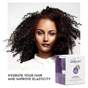 Hairgurt Curl Perfecting Yogurt Hair Mask - Coconut-Acai - Hair Mask for Wavy Hair Care - Nourishing Hair Treatment Masks- Ideal for Dry Hair - Promotes Bouncy, Shiny Curls - 6 oz