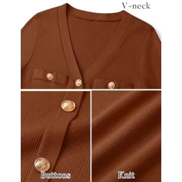 MIROL Bodycon Sweater Dress V-Neck for Fall Elegance