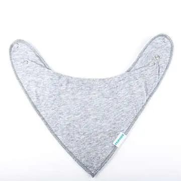 Baby Drool Bibs Bandana Teething Organic Cotton Adjustable Snap Triangle Bib Set Baby Boys Girls Shower Gift(Solid Color 8pcs)