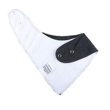 Baby Drool Bibs Bandana Teething Organic Cotton Adjustable Snap Triangle Bib Set Baby Boys Girls Shower Gift(Solid Color 8pcs)