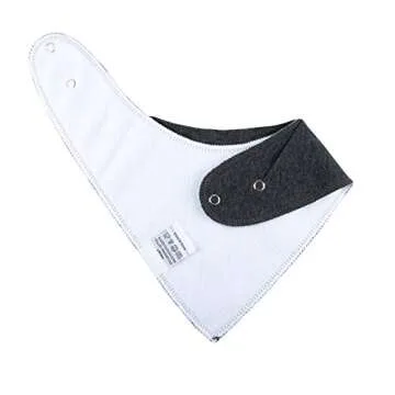 Baby Drool Bibs Bandana Teething Organic Cotton Adjustable Snap Triangle Bib Set Baby Boys Girls Shower Gift(Solid Color 8pcs)