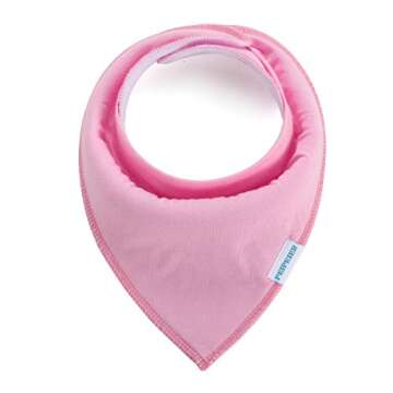 Baby Drool Bibs Bandana Teething Organic Cotton Adjustable Snap Triangle Bib Set Baby Boys Girls Shower Gift(Solid Color 8pcs)