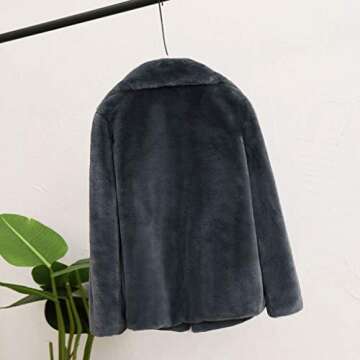 Winter Women Warm Thick Fleece Jacket Solid Overcoat Outercoat Cardigan Faux Fur Coat