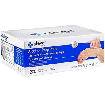 Premium Alcohol Prep Pads - 200 Saturated Wipes for Disinfection