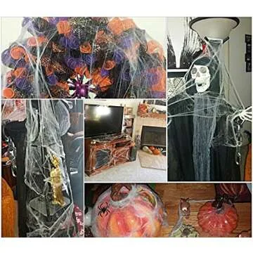 AOSTAR Halloween Spider Webs Decorations for Parties