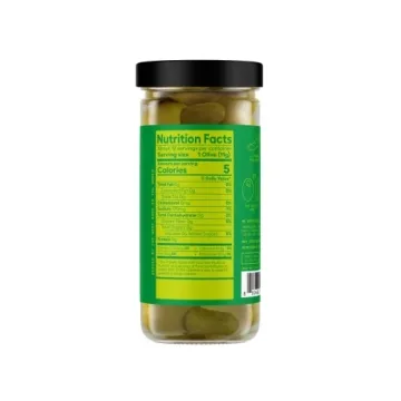 Filthy Pickle Stuffed Olives for Drinks - 8.5 Oz Delicious Jar