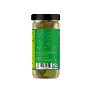 Filthy Pickle Stuffed Olives for Drinks - 8.5 Oz Delicious Jar