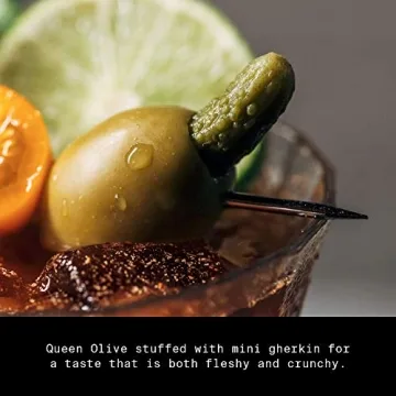 Filthy Pickle Stuffed Olives for Drinks - 8.5 Oz Delicious Jar