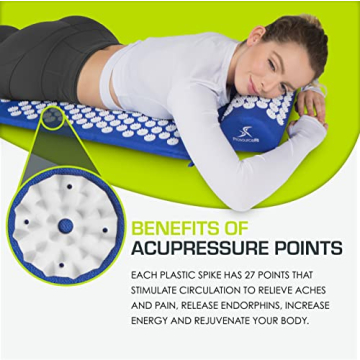ProsourceFit Acupressure Mat Set for Pain Relief and Relaxation
