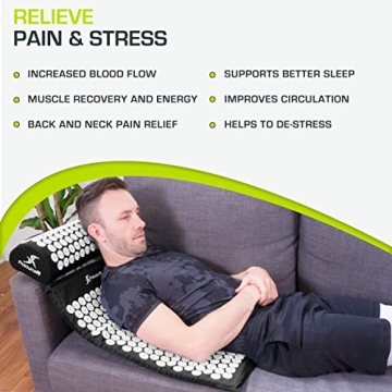 ProsourceFit Acupressure Mat Set for Pain Relief and Relaxation