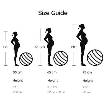 BABYGO® Birthing Ball for Pregnancy & Labor + Our Award Winning Book - Exercise, Birth & Recovery Plan, 5X Stronger Than a Yoga Ball with Eco Friendly Material (Nude, 55cm)