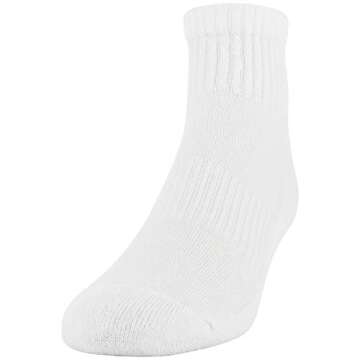 Gildan Men's Active Cotton Ankle Socks, 10-Pairs, White, Shoe Size: 6-12