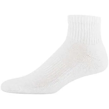 Gildan Men's Active Cotton Ankle Socks, 10-Pairs, White, Shoe Size: 6-12