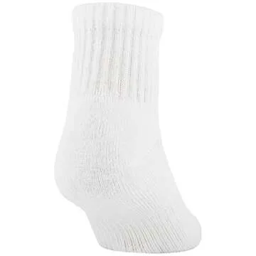 Gildan Men's Active Cotton Ankle Socks, 10-Pairs, White, Shoe Size: 6-12