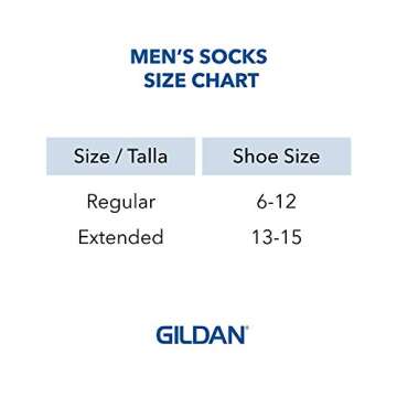Gildan Men's Active Cotton Ankle Socks, 10-Pairs, White, Shoe Size: 6-12