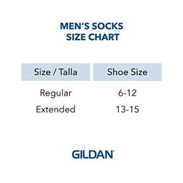Gildan Men's Active Cotton Ankle Socks, 10-Pairs, White, Shoe Size: 6-12