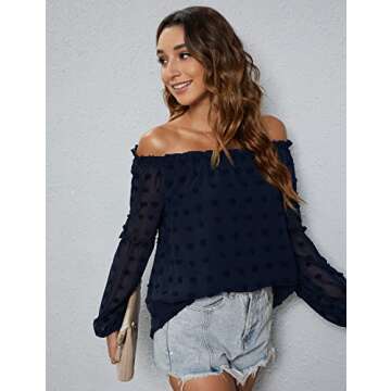Chic Off The Shoulder Chiffon Blouse for Stylish Women