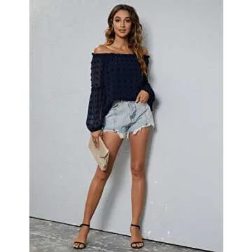 Chic Off The Shoulder Chiffon Blouse for Stylish Women