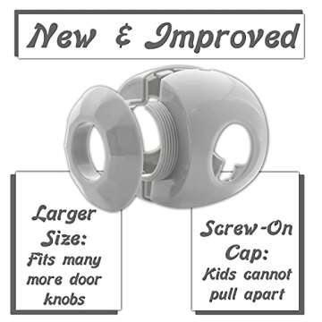 Driddle New Door Knob Safety Cover - 5 Pack for Kids Safety